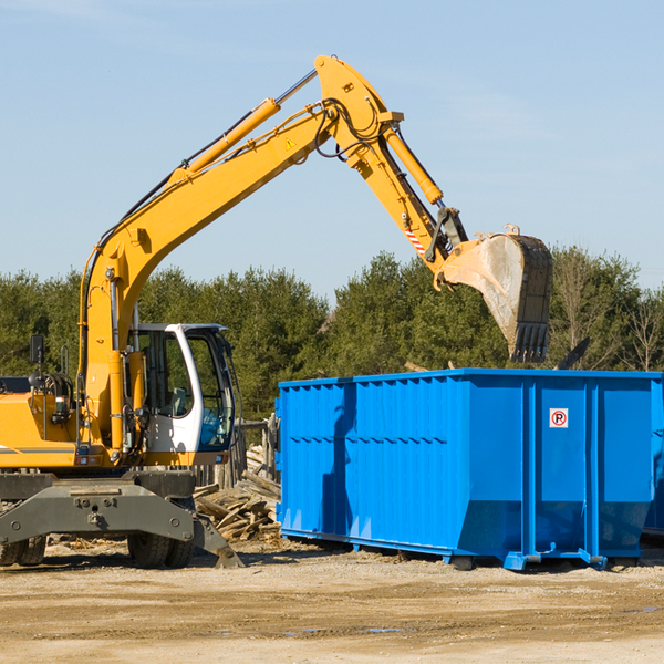 are there any restrictions on where a residential dumpster can be placed in Harlan